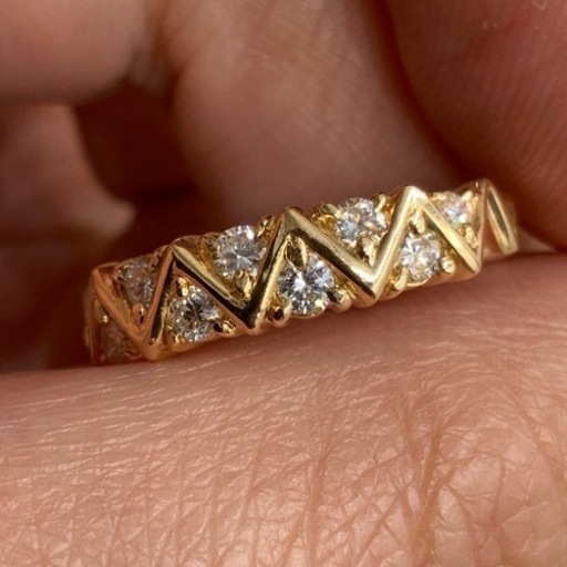 売り切れました。4℃ ヨンドシー　K18 18金　ダイヤモンドリング　4.8g