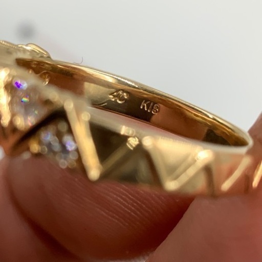 売り切れました。4℃ ヨンドシー　K18 18金　ダイヤモンドリング　4.8g