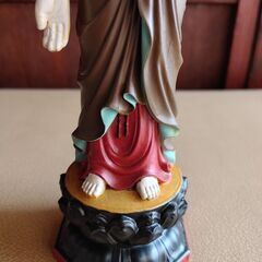 仏像　木彫りの阿弥陀如来立像の画像
