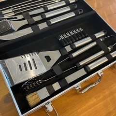 【定価8000円】 バーベキューツール BBQツール 18点セット アウトドア キャンプ グランピング パーティーの画像