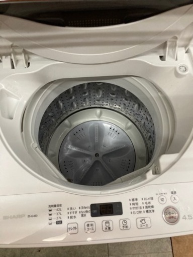 SHARP 全自動洗濯機 ES-G4E3-KW  4.5㎏　リサイクルショップ宮崎屋　佐土原店　24.1.29F