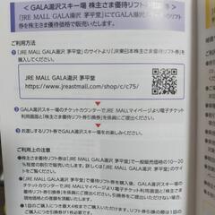 ガーラ湯沢スキー場　優待リフト引換券の画像