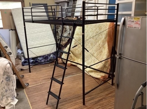 【リサイクルサービス八光】幅　209.5㎜　　ニトリ　スチールハイベッド(BK)