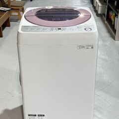 ★SHARP シャープ★ 洗濯機 ES-GV7C 7kg 2019年 風乾燥機能 白×ピンク 美品 エコ eco ファミリー 新生活 