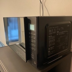 【美品！】siroca シロカ おしゃれ！電子レンジ フラット 単機能 電子レンジ ブラック フラットテーブル 18L 使用一年未満！ 