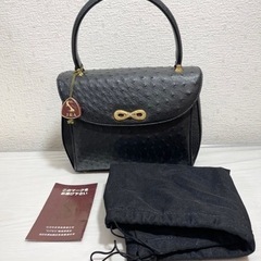 JRA オーストリッチ フォーマルハンドバッグ　ゴールド金具