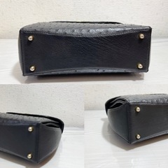 JRA オーストリッチ フォーマルハンドバッグ　ゴールド金具の画像