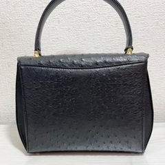 JRA オーストリッチ フォーマルハンドバッグ　ゴールド金具の画像