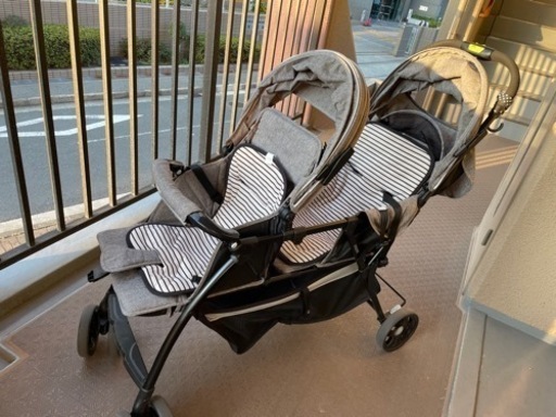 お譲り先決定、カトージ 2人乗りベビーカー