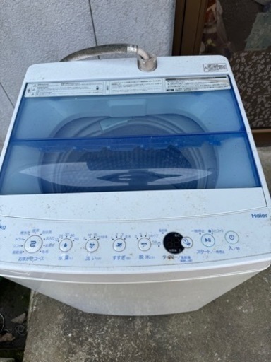 中古　引き取り限定　2019年製　Haier　洗濯機　6.0kg　JW-C60FK ハイアール　岐阜県