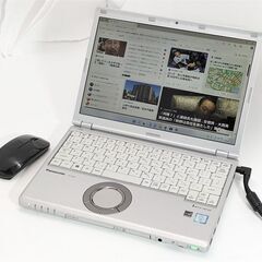 送料無料 新品無線マウス付き 中古ノートパソコン 12.1型 Panasonic SZ5ADNQP 第6世代Core i5 8GB 高速SSD 無線 Windows11 Office 保証付