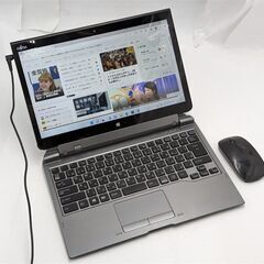送料無料 新品無線マウス付き 高速SSD 13.3型 タブレット 富士通 Q736/M 中古良品 第6世代i5 無線 Bluetooth カメラ Windows11 Office