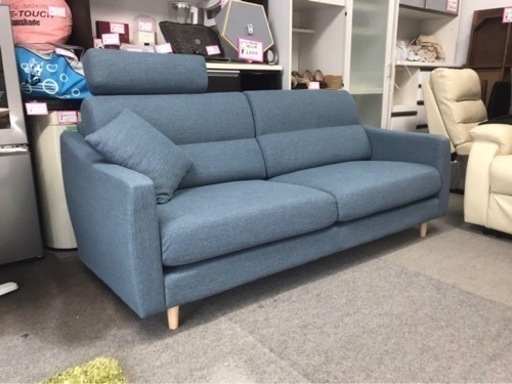 ニトリ　3人掛け　布張　Nポケット　ヘッドレス　3P 程度良好　短期使用