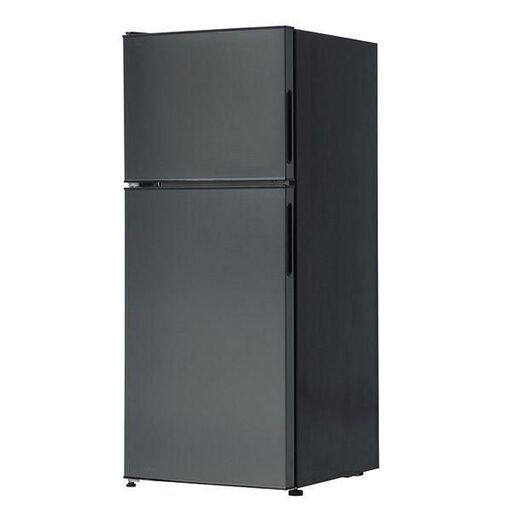 【クリーニング済】maxzen 118L 2ドア冷凍・冷蔵庫　ガンメタリック