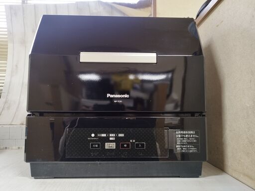 ☆Panasonic NP-TCR1 2012年製 食器洗い乾燥機 プチ食洗機 ブラック コンパクト 食器洗い機用置台付き