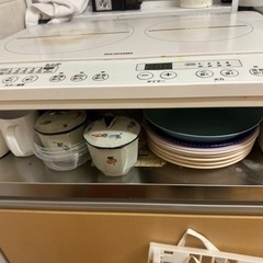 2021年製 アイリスオーヤマ IH2口コンロ 半年しようの画像