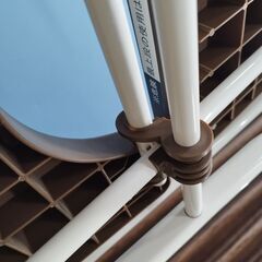 折畳式脚立 3段 ブラウン ステップ台 踏み台 折り畳み式の画像