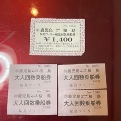 値下げ鹿児島桜島フェリー乗船券