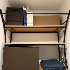 値下げ【NITORI:洗濯ラック(ブラウン)】洗濯ラック、ランドリーラック、収納棚、ニトリの画像