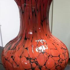 花瓶 フラワーベース 壺 ガラス製 昭和レトロ アンティーク インテリアの画像