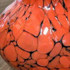 花瓶 フラワーベース 壺 ガラス製 昭和レトロ アンティーク インテリアの画像