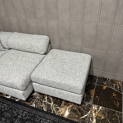 お譲り先決定　洗えるカバーリング MAX6人のBIGサイズ カウチソファーの画像