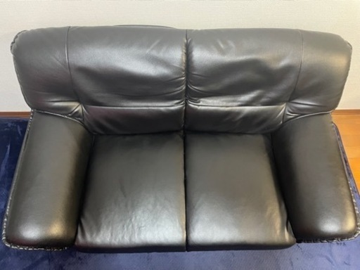 2人掛けソファ【美品】【合成皮革】