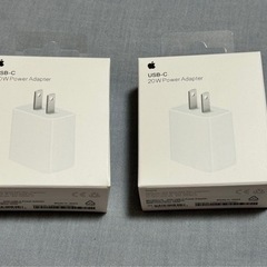 2個未開封新品Apple 純正 USB-C 20W 電源アダプタ...