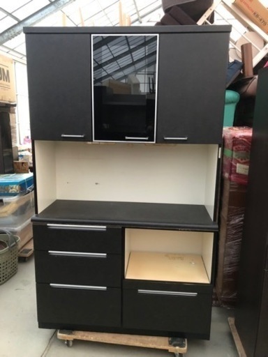 ニトリ キッチンボード レザー調 食器棚 120cm×45cm×高さ200cm