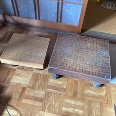 将棋盤と碁盤　アンティーク　さしあげます