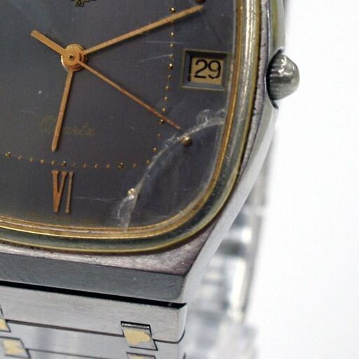 風防割れ有り LONGINES クオーツ式腕時計 3針 デイト L850.2 スイス製 ビンテージ ロンジン 25年3月電池交換 札幌