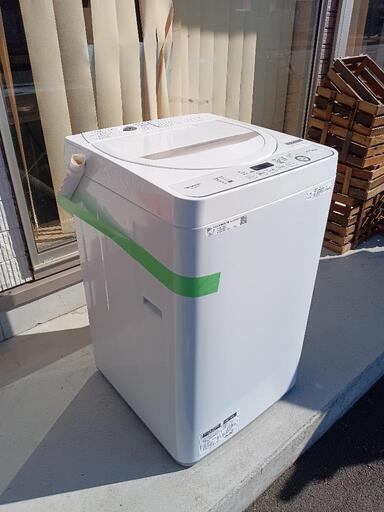 【引取】SHARP シャープ 洗濯機 4.5kg ES‐GE4D 取扱説明書付き 動作確認済 2020年製