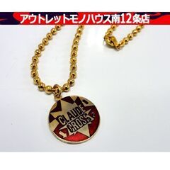 CLAUDE CROSS ボールチェーン ネックレス ロゴプレー...