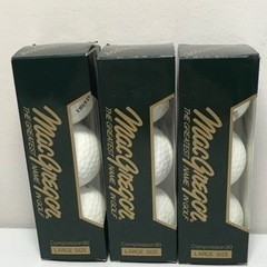 ☆値下げ☆K2401-873 マグレガー ゴルフボール ラージサイズ Compression90 3球×3箱 ホワイト ネームプリントあり 未使用品の画像