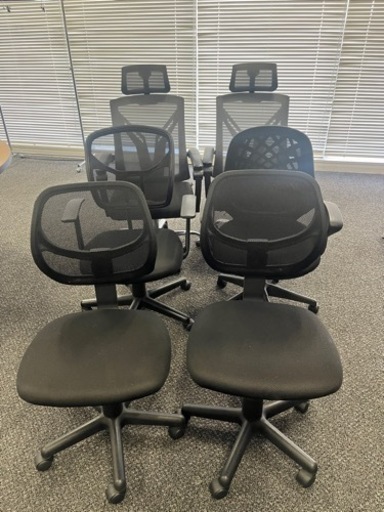 デスクチェア　オフィスチェア　6台