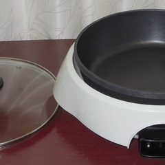 【直接引き取りのみ】電気グリル鍋 鍋内寸 直径 230 深さ 60 mm R6-0130-①の画像
