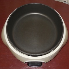 【直接引き取りのみ】電気グリル鍋 鍋内寸 直径 230 深さ 60 mm R6-0130-①の画像