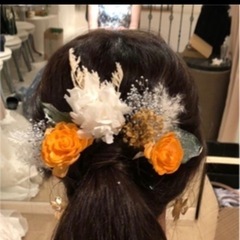 髪飾り　ヘッドドレス　プリザーブドフラワー　ドライフラワーの画像