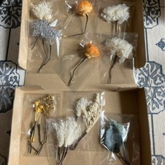 髪飾り　ヘッドドレス　プリザーブドフラワー　ドライフラワーの画像