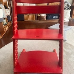 ストッケ　レッド　ベビー　ジュニア　ダイニングチェア　ハイチェア