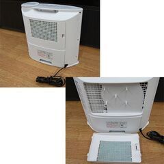 シャープ 加湿セラミックファンヒーター 2015年製 HX-E120-W ホワイト プラズマクラスター搭載 温風式 電気ストーブ SHARP 札幌市 清田区 平岡の画像
