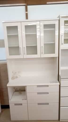 ★ジモティ割あり★ ニトリ レンジボード 白 H200×D42×W100 クリーニング済み TJ3954