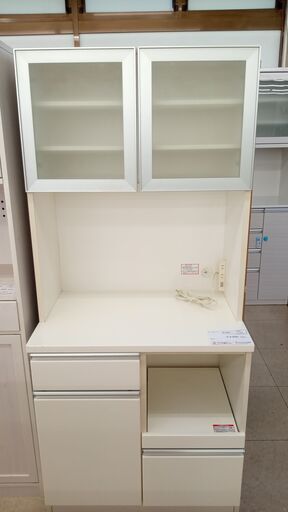 ★ジモティ割あり★ ニトリ レンジボード 白 H1179×D50.5×W80 クリーニング済み TJ3956