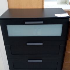 ★ジモティ割あり★  チェスト 黒 H94.5×D42×W78....