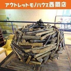 木の照明 ライト スイッチ付き 原木 アジアン雑貨 ブラウン系 ...