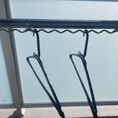 物干し竿【伸縮性】ハンガー掛けありの画像