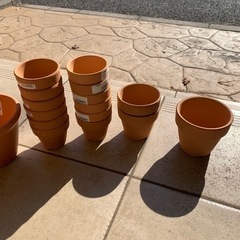 【素焼鉢：34個：未使用】多肉植物などに使えるの画像