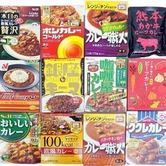 非常食「レトルトカレー各種」味サイズさまざまの画像