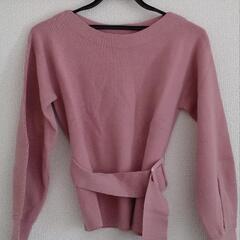 【新品未使用】Competito　ベルト付きニットプルオーバー