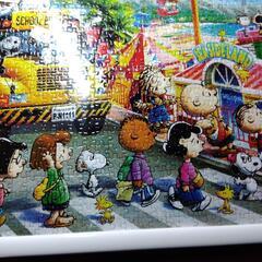 スヌーピーパズル完成品額縁入りの画像